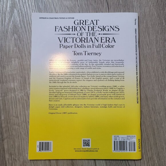 Tom Tierney Old South and Victorian Age Fashion Paper Doll Books Uncut Unused - Picture 4 of 5